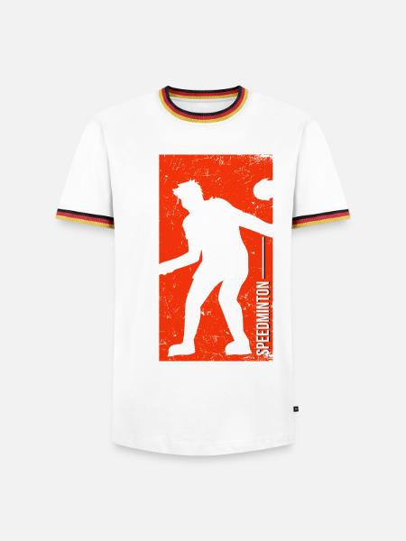 Federleichte Speedminton Ballwechsel - Männer Kontrast-T-Shirt -