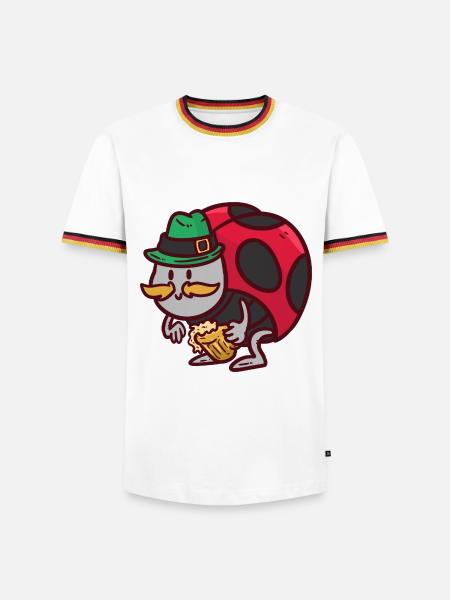 Gepunkteter Marienkäfer Glücksbringer - Männer Kontrast-T-Shirt - 