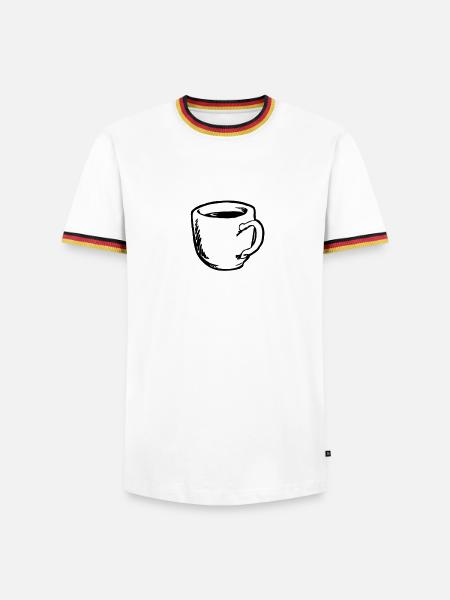 Kaffee - Männer Kontrast-T-Shirt -