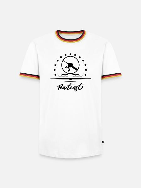 Baitcast fishing - Männer Kontrast-T-Shirt - Weiß/Dreifarbig