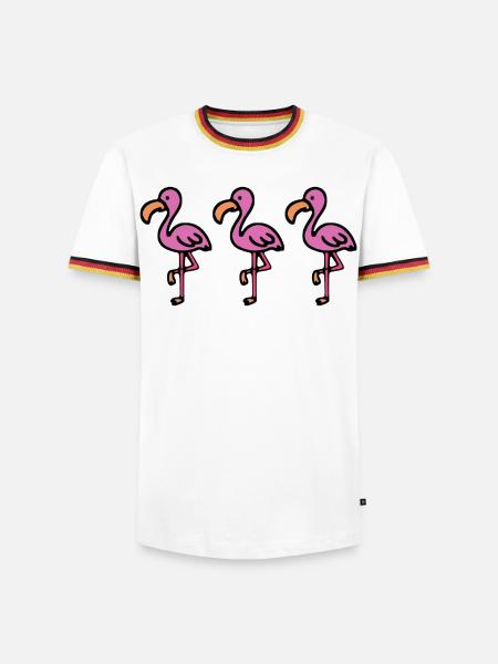 Flamingos - Männer Kontrast-T-Shirt -