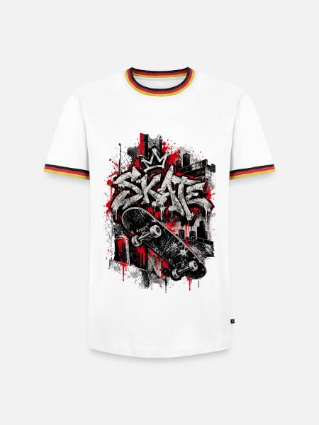 Skate – Concrete Rebels Graffiti-Kunst - Männer Kontrast-T-Shirt - Weiß/Dreifarbig