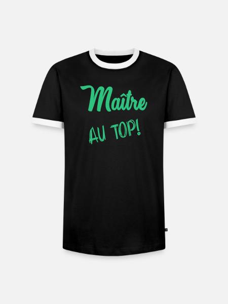 MASTER - Men's Ringer Shirt - black/white