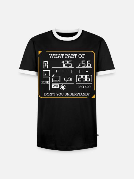 photographer - Men's Ringer Shirt - black/white