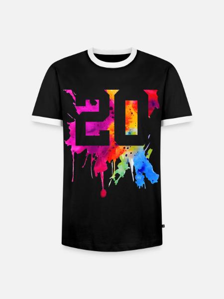 20 ANS 20 ANNIVERSAIRE - T-shirt contrasté Homme - noir/blanc
