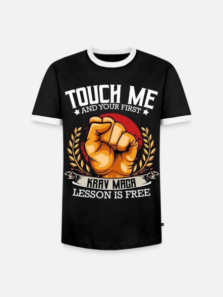 Krav Maga - Men's Ringer Shirt - black/white