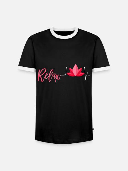 massage - Men's Ringer Shirt - black/white