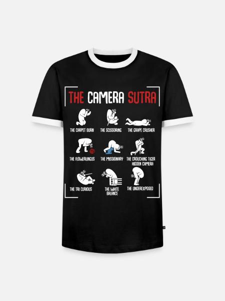 photographer - Men's Ringer Shirt - black/white