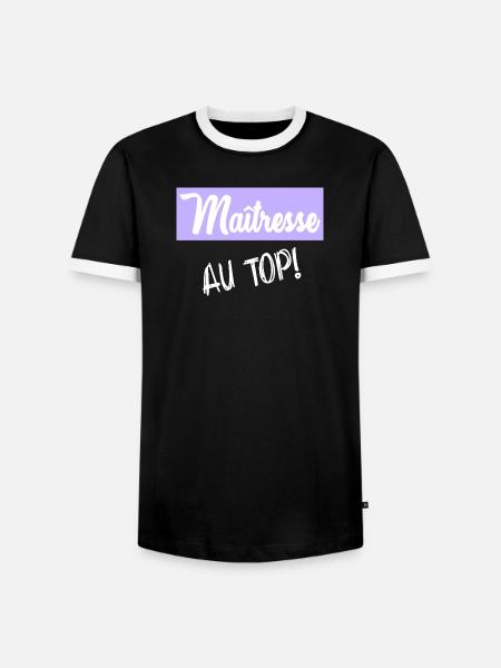 mistress - Men's Ringer Shirt - black/white