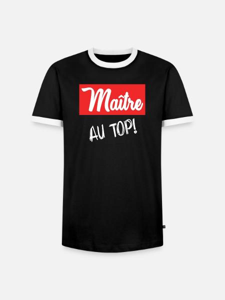 MASTER - Men's Ringer Shirt - black/white