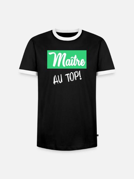 MAITRE - T-shirt contrasté Homme - noir/blanc
