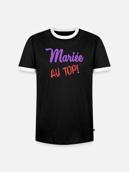 MARIEE - T-shirt contrasté Homme - noir/blanc