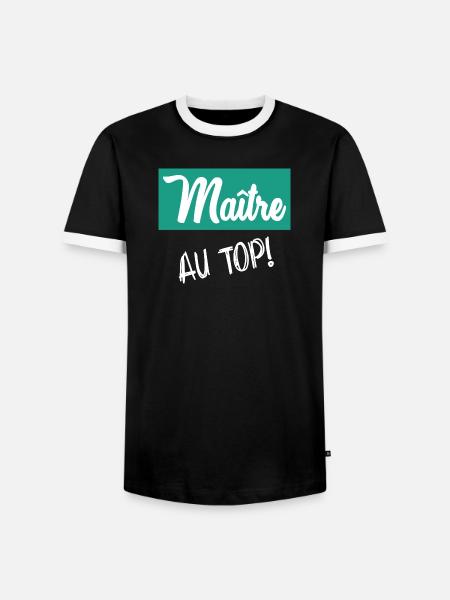 MASTER. MASTER - Men's Ringer Shirt - black/white