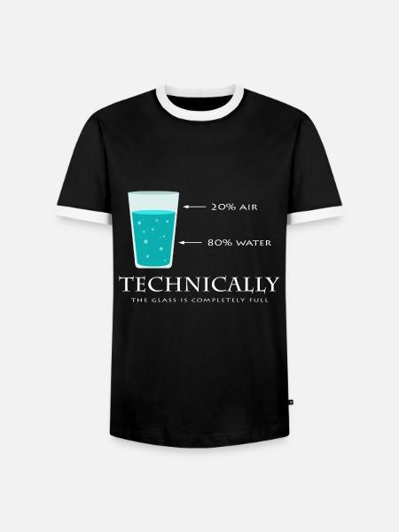 science - Men's Ringer Shirt - black/white
