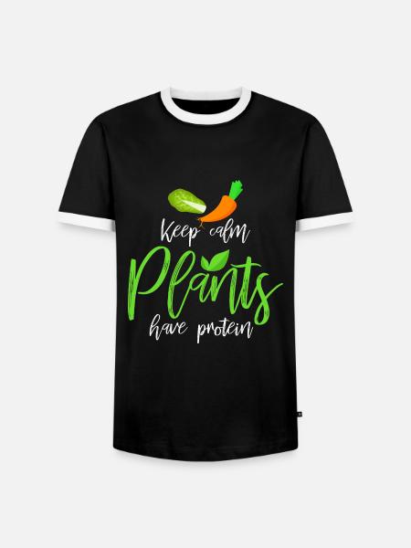 Vegan - Men's Ringer Shirt - black/white