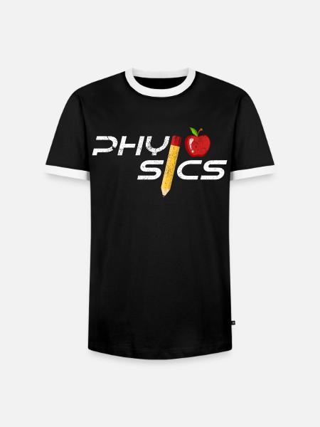 physicist - Men's Ringer Shirt - black/white
