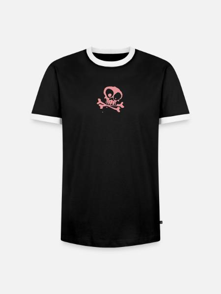 bone - Männer Kontrast-T-Shirt - Schwarz/Weiß
