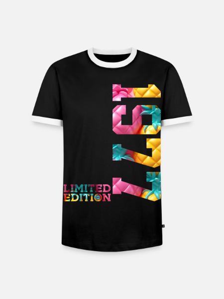 49E ANNIVERSAIRE ÉDITION LIMITÉE 1977 - T-shirt contrasté Homme - noir/blanc