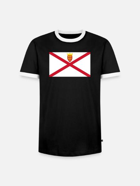 Jersey - Männer Kontrast-T-Shirt - Schwarz/Weiß
