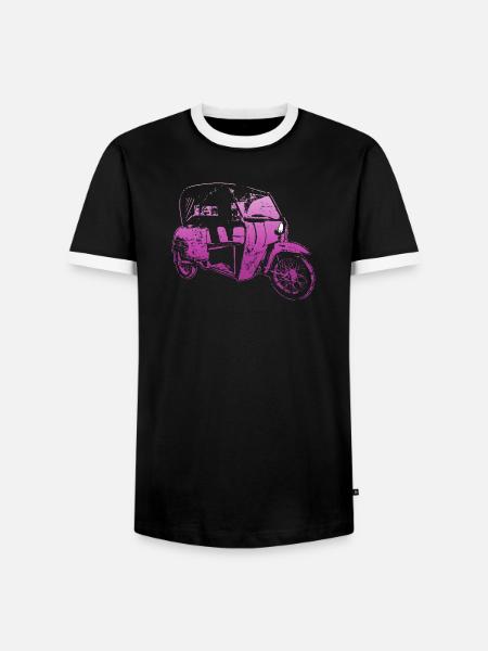 DDR Duo Kult-Oldtimer - Männer Kontrast-T-Shirt - Schwarz/Weiß