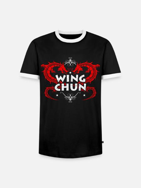 Wing Chun - Männer Kontrast-T-Shirt - Schwarz/Weiß