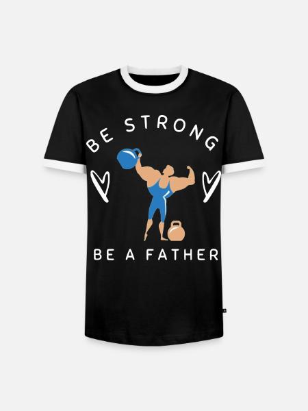 SEI STARK, SEI VATER - Männer Kontrast-T-Shirt - Schwarz/Weiß