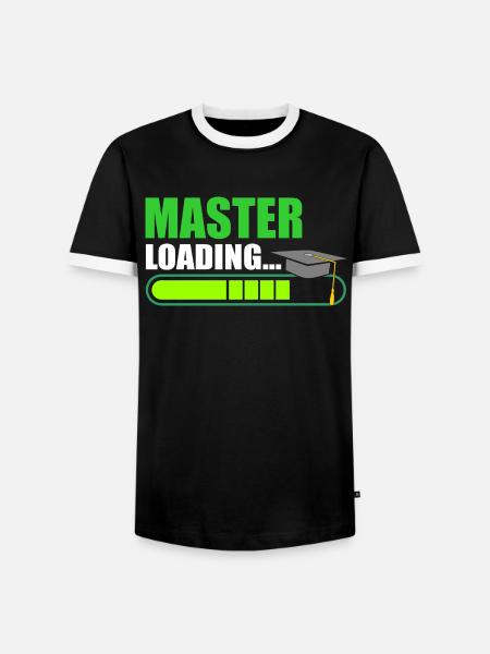 Master Loading Masterabschluss - Männer Kontrast-T-Shirt - Schwarz/Weiß