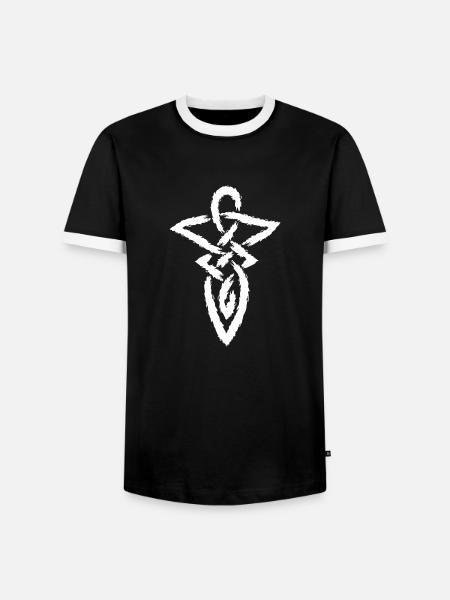 Keltische Knoten Unendlichkeit - Männer Kontrast-T-Shirt - Schwarz/Weiß