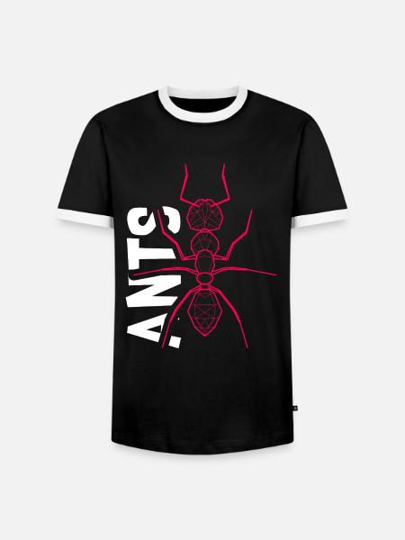 Winzige Ameise Insektenkolonie - Männer Kontrast-T-Shirt - Schwarz/Weiß