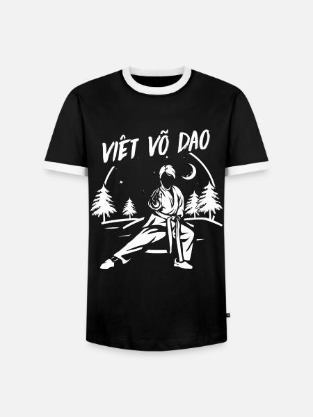 Blitzschnelle Vovinam Kampfkunst - Männer Kontrast-T-Shirt - Schwarz/Weiß