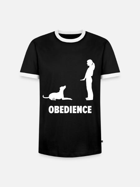 Präziser Obedience Turniersport - Männer Kontrast-T-Shirt - Schwarz/Weiß
