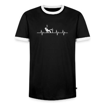 Work Hard Nap Harder - Sleepy Warrior Edition - Männer Kontrast-T-Shirt - Schwarz/Weiß - Vorne - AI Model Female 172 light (172cm) & AI Model Male 178 light (178cm)