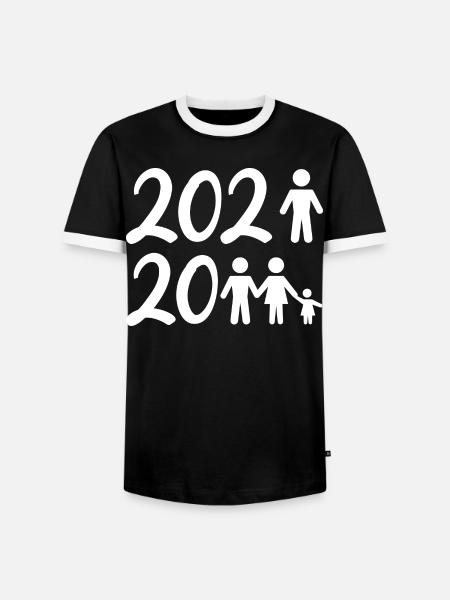 Familie 2021-2022 - Männer Kontrast-T-Shirt - Schwarz/Weiß