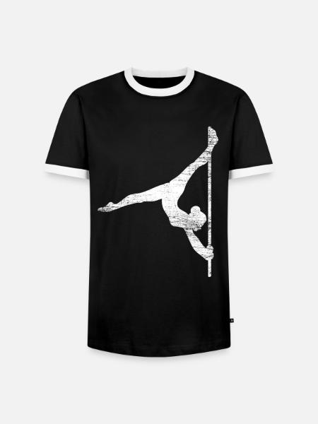 Heißer Pole Dance Junggesellenabschied - Männer Kontrast-T-Shirt - Schwarz/Weiß