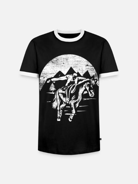 Grazioese Voltigierkür Mannschaft - Männer Kontrast-T-Shirt - Schwarz/Weiß