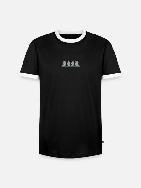 Punk Heads - Männer Kontrast-T-Shirt - Schwarz/Weiß