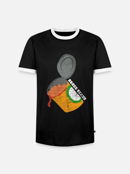 Herzhafte Bohnenpfanne Kochabend - Männer Kontrast-T-Shirt - Schwarz/Weiß
