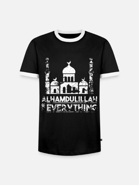 Alhamdullah Moschee - Männer Kontrast-T-Shirt - Schwarz/Weiß