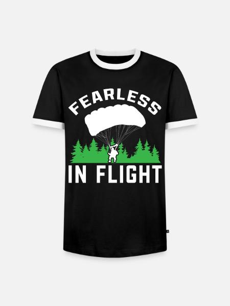 Fallschirmjäger Fallschirmspringen Fallschirmsprin - Männer Kontrast-T-Shirt - Schwarz/Weiß