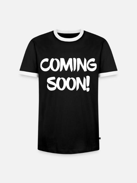 Coming Soon! - Männer Kontrast-T-Shirt - Schwarz/Weiß