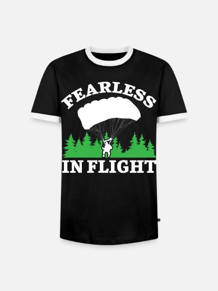 Fallschirmjäger Fallschirmspringen Fallschirmsprin - Männer Kontrast-T-Shirt - Schwarz/Weiß