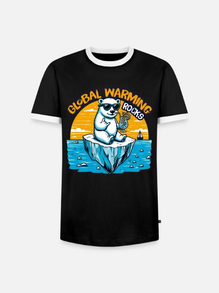 Global Warming Rocks - Männer Kontrast-T-Shirt - 