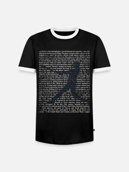 Schwungvoller Softball Schlagmann - Männer Kontrast-T-Shirt - Schwarz/Weiß