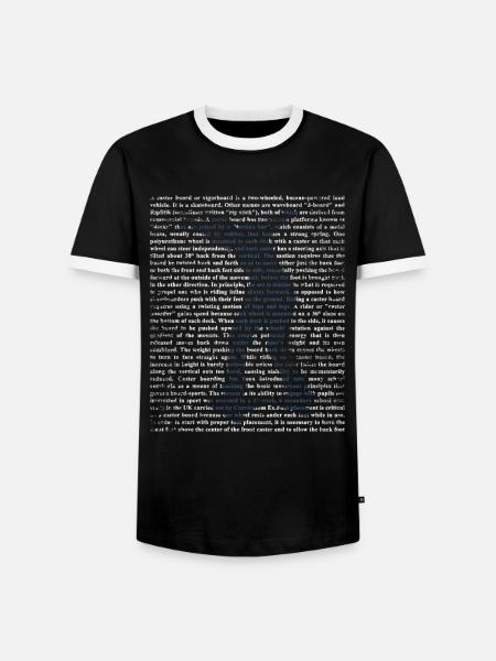 Rasanter Waveboard Straßensurfer - Männer Kontrast-T-Shirt - Schwarz/Weiß