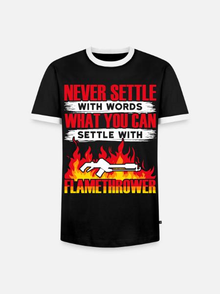 Flammenwerfer Lover Flammenwerfer Hot Burn - Männer Kontrast-T-Shirt - Schwarz/Weiß