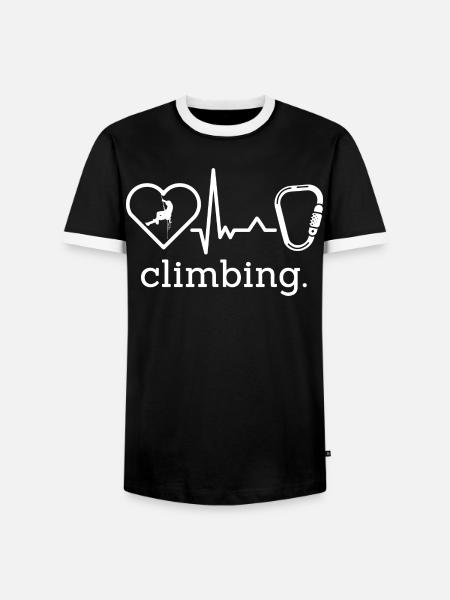 Klettern Kletterhalle Kletterer Bouldern - Männer Kontrast-T-Shirt - Schwarz/Weiß