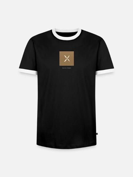 Hubschrauberrotor-Studie - Männer Kontrast-T-Shirt - Schwarz/Weiß