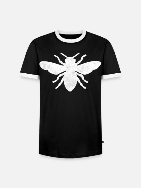 Bienen-Silhouette - Männer Kontrast-T-Shirt - Schwarz/Weiß