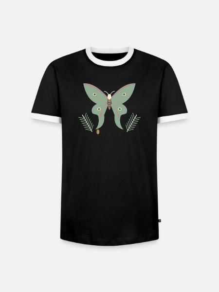 Spanischer Mondmotte und Kiefer - Männer Kontrast-T-Shirt - Schwarz/Weiß