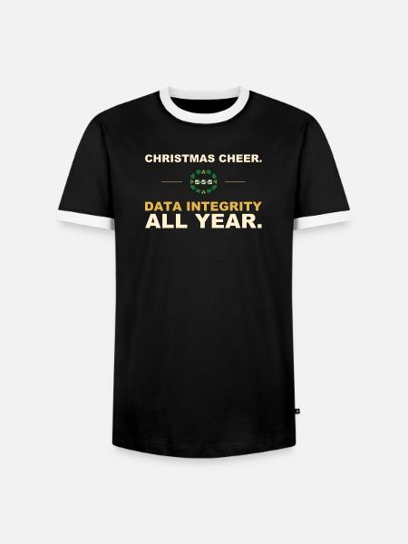 Integrität von Weihnachtsfreuden-Daten – Pharma-Geschenk - Männer Kontrast-T-Shirt - Schwarz/Weiß